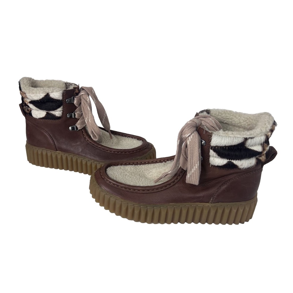 Sam Edelman Fay Brown Patchwork Pull On Chunky He… - image 3